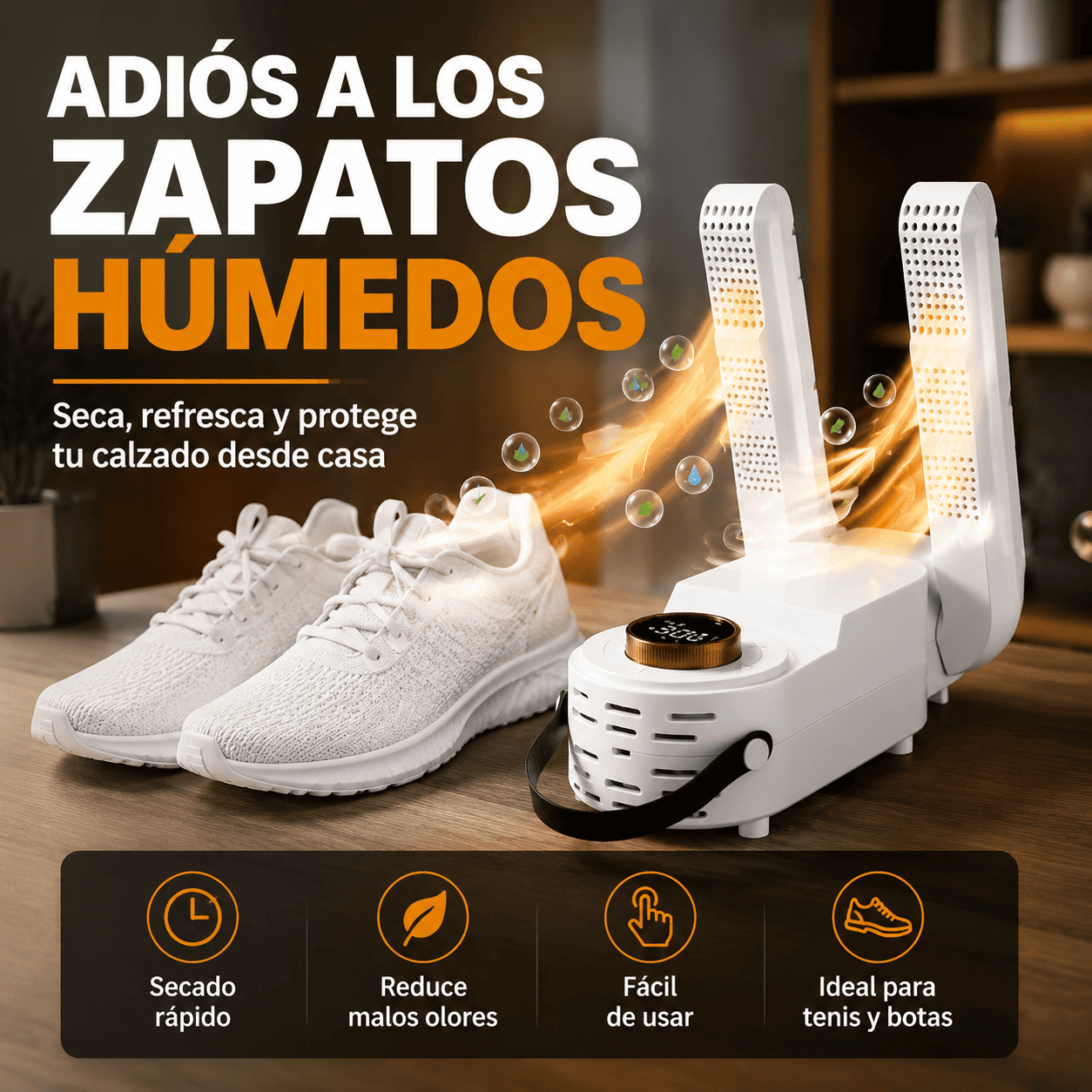 Secador de Zapatos Eléctrico Portátil | Elimina Humedad y Malos Olores