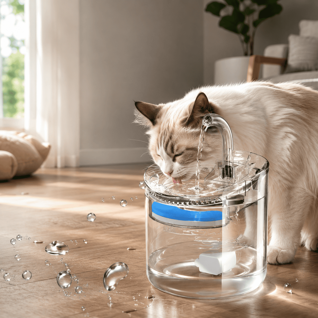 Fuente Automática de Agua para Mascotas 1.8L | Agua Fresca y Filtrada para Perros y Gatos